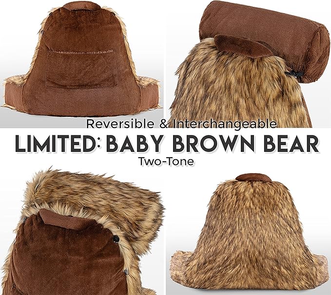 Husband Pillow Medium Limited Baby Brown Bear Fabulous Faux Fur Backrest - Image 9