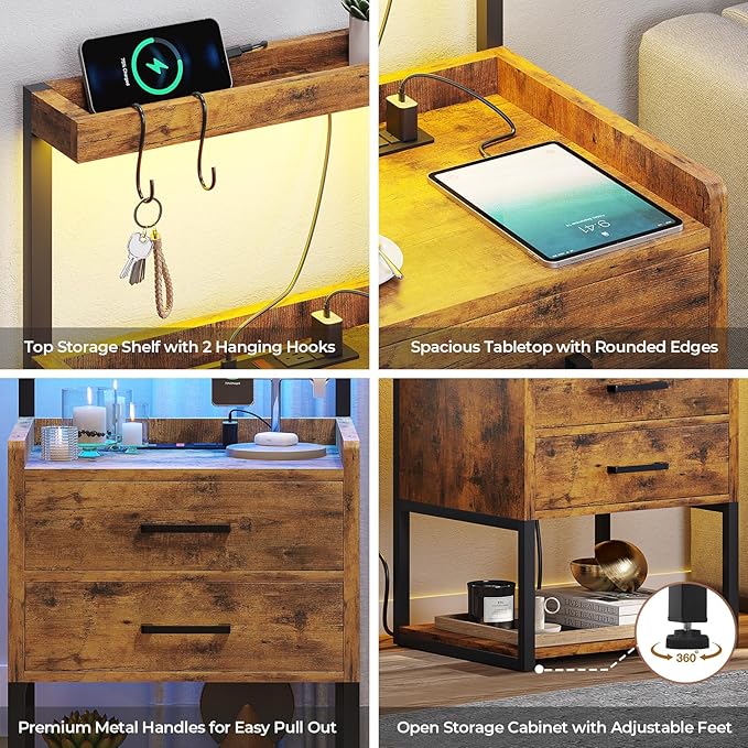 VIAGDO Nightstands Set of 2 - Image 7