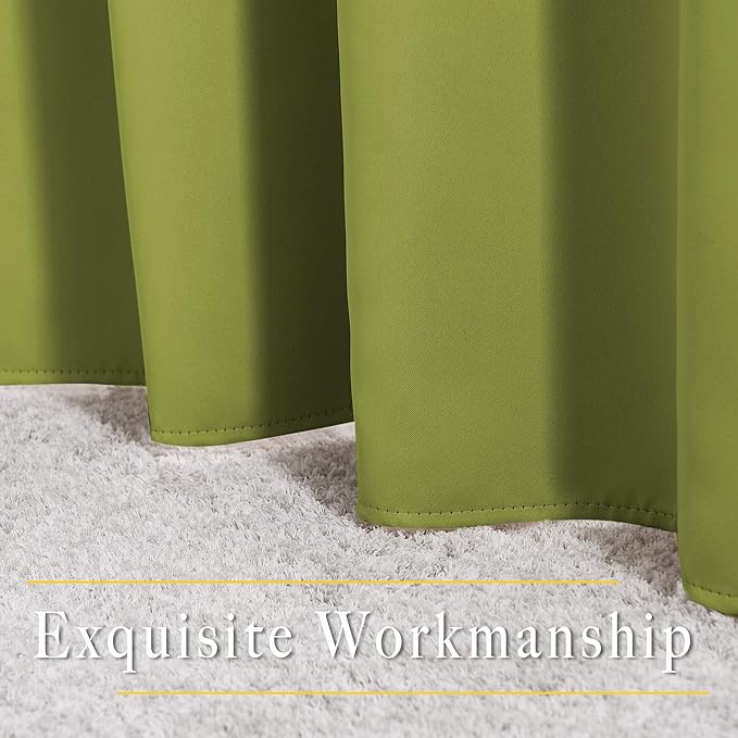 NICETOWN Fresh Green Draperies Curtain Panels - Image 6