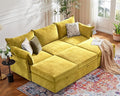 ABCASA 102.6" Luxury Modular Sleeper Sofa Bed 6 Seat Reversible Sectional Couch by ABCASA
