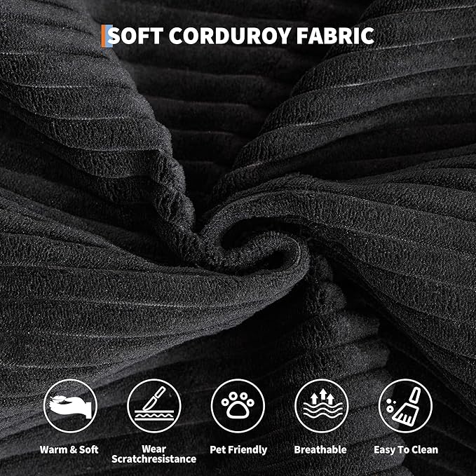 Garvee 5-in-1 Convertible Sofa Bed, 78.8" Modular Corduroy Sleeper - Image 9