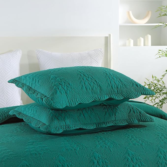 MarCielo 3-Piece Christmas Quilt 100% Cotton Oversized Bedspread Lightweight - Image 4