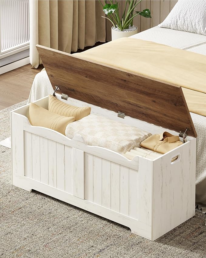 Hzuaneri 43.3" Storage Chest, Extra Large Storage Bench Trunk - Image 2