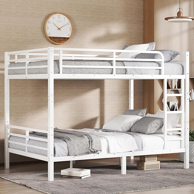 Full XL Bunk Bed Frame, Heavy Duty Metal Loft Bed by Unknown