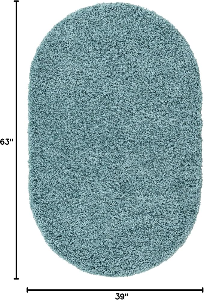 Unique Loom Solid Shag Collection Area Rug - Image 2