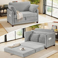 51" Loveseat Sleeper Sofa Bed, Corduroy Convertible Floor Sofa Bed by kakuboohi