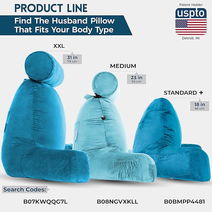 Husband Pillow XXL Reading & Bed Rest Pillows - Image 3