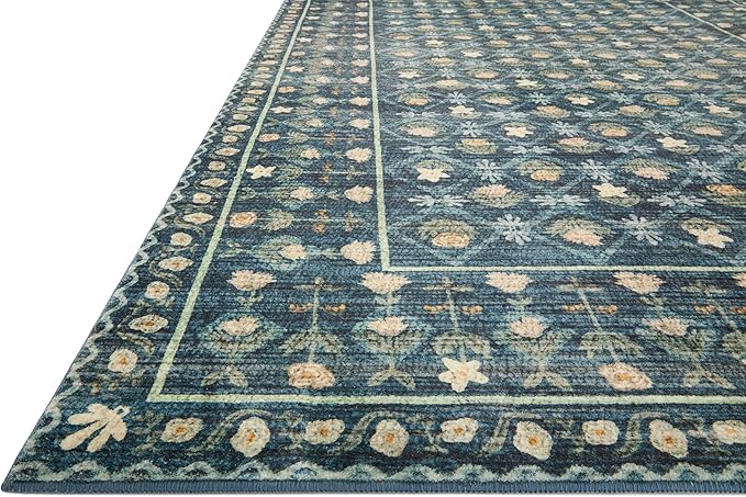 Loloi Rifle Paper Co. Eden Collection EDE-03 Lattice Indigo 2'-6" x 7'-6" - Image 4