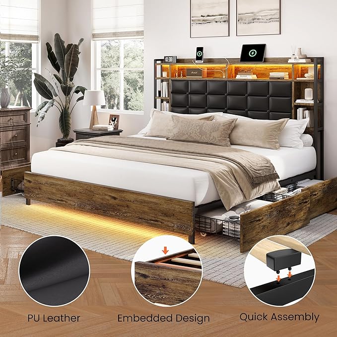 LARMACE Queen Size Bed Frame - Image 9
