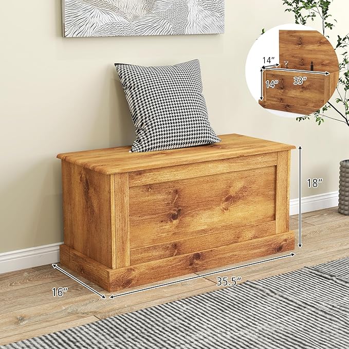 LOKO 35.5” Storage Chest, Lift Top Storage Box - Image 5