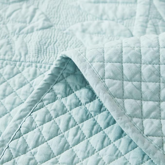 MarCielo 3-Piece 100% Cotton Oversized Bedspread Lightweight Quilt Coverlet - Image 2