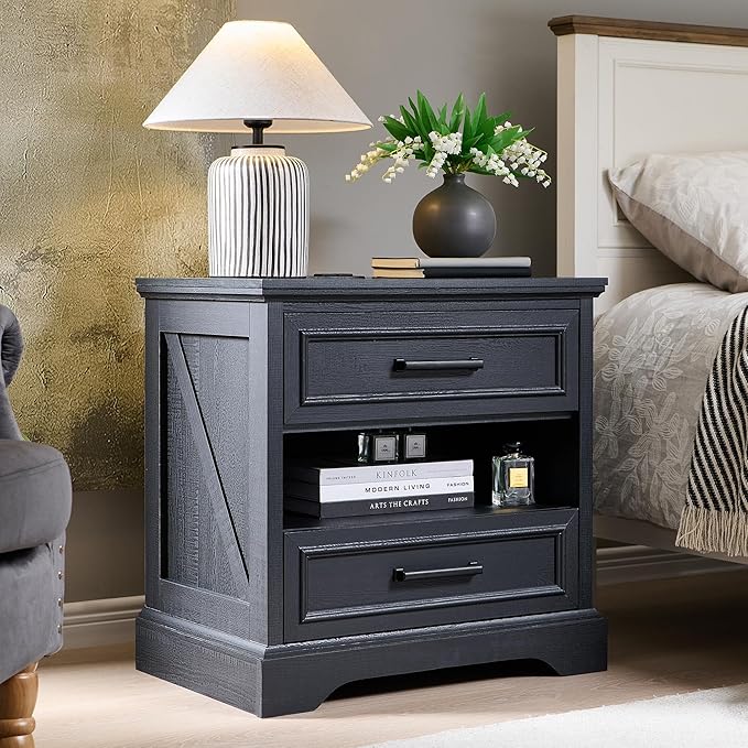 ACCOHOHO 24" Farmhouse Nightstand Set of 2 - Image 2