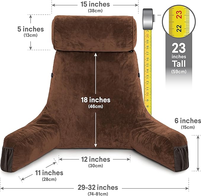 Husband Pillow Medium Chocolate, Backrest - Image 3