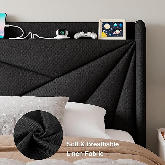 Twin Size Upholstered Bed Frame - Image 5