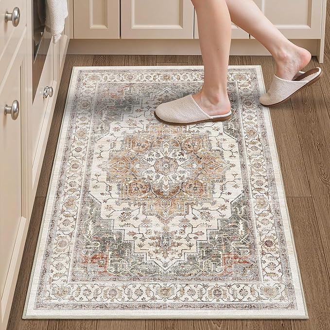 Area Rug 2x3 Entryway Rug Soft Washable Doormat Non Slip Low Pile Lightweight - Image 2