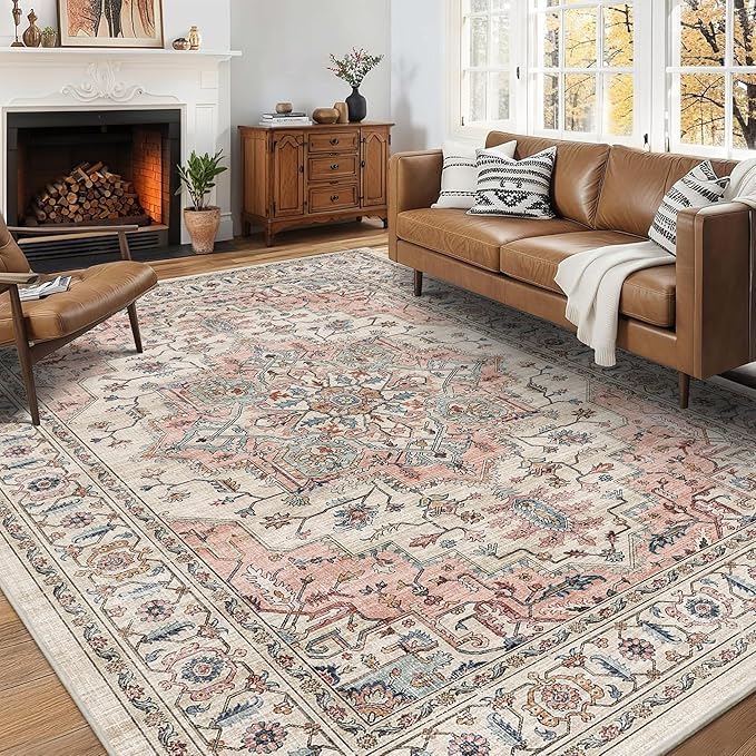 5x7 Area Rugs for Living Room Ultra-Soft Washable Rug Vintage Distressed Boho by NakedCloud