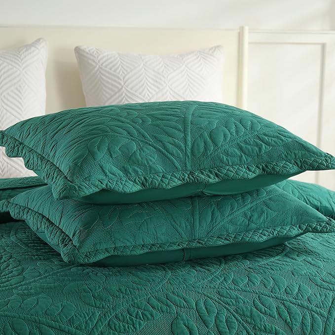 MarCielo 3-Piece 100% Cotton Oversized Bedspread Lightweight Quilt Coverlet - Image 5