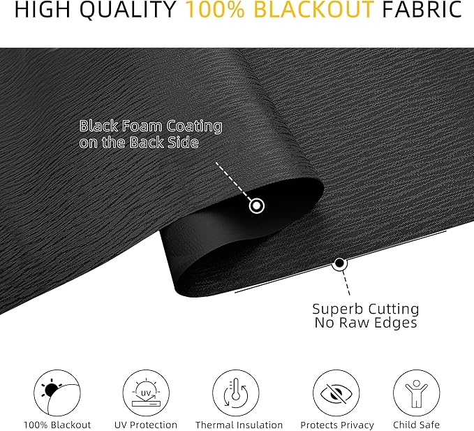 ChrisDowa Cordless Blackout Roller Shades - Image 2