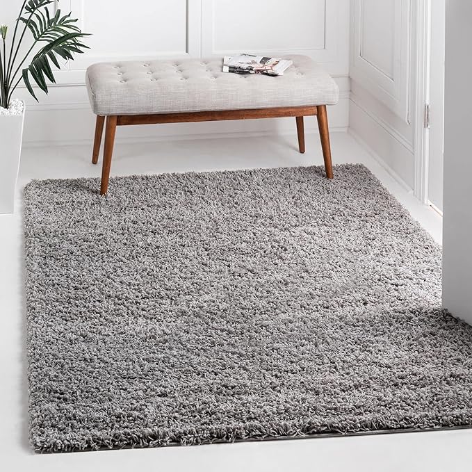 Unique Loom Solid Shag Collection Area Rug - Image 2