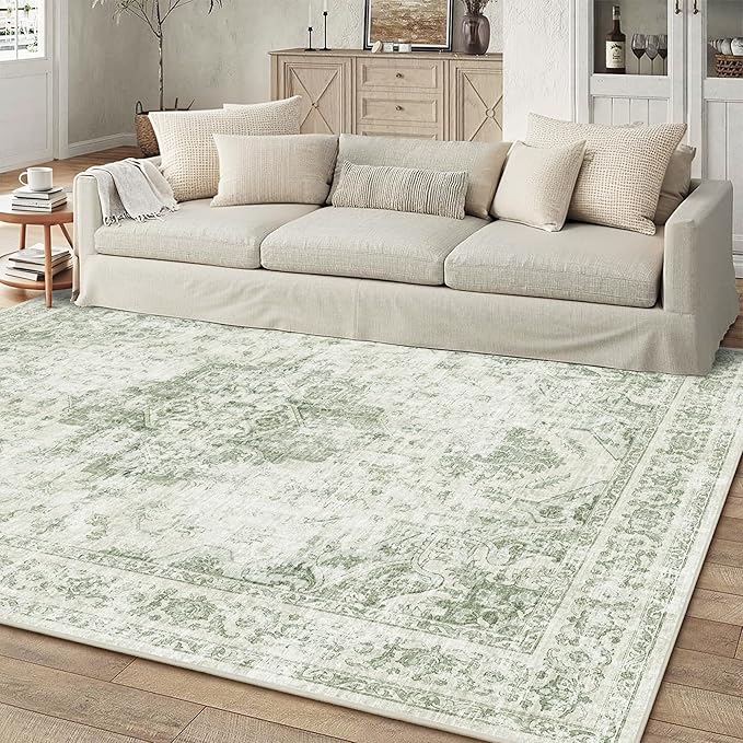 6x9 Vintage Washable Area Rugs Boho Medallion Large Distressed Retro Accent by HOME
