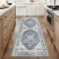 2x6 Vintage Runner Rug Low Pile Runners Non-Slip Machine Washable Rug Retro by NakedCloud