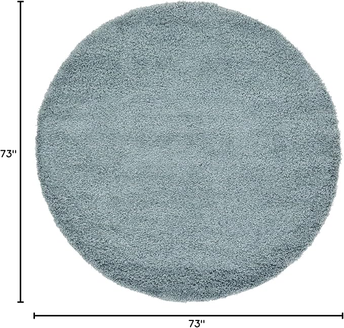 Unique Loom Solid Shag Collection Area Rug - Image 2