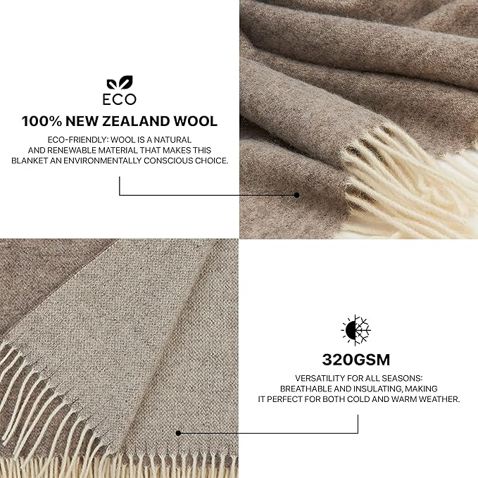 | Wool Blanket/Throw | 100% New Zealand Wool | Perfect - Image 2