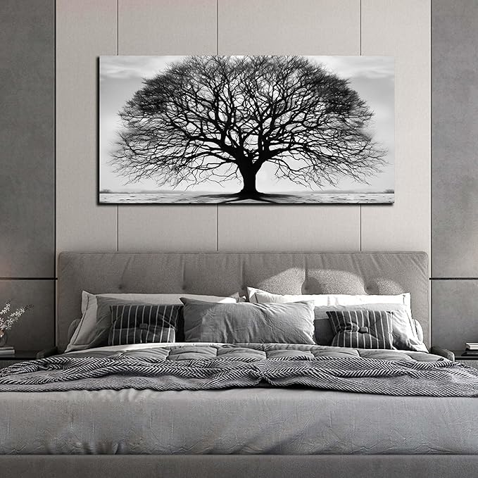 Prepeyssee Tree of Life Wall Art Large Artwork Black and White Wall Art Modern - Image 7