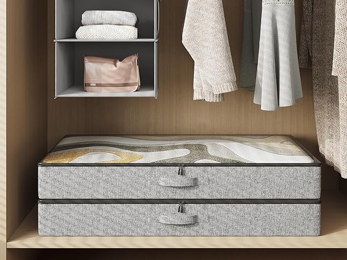 2-Pack Under Bed Storage Containers, 4.5 Inches Tall Low Profile Underbed - Image 9