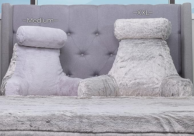 Husband Pillow Medium Rare Baby Arctic Grey Wolf Backrest, 2-Tone Reversible - Image 5