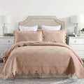 MarCielo 3-Piece 100% Cotton Oversized Bedspread Lightweight Quilt Coverlet by MarCielo