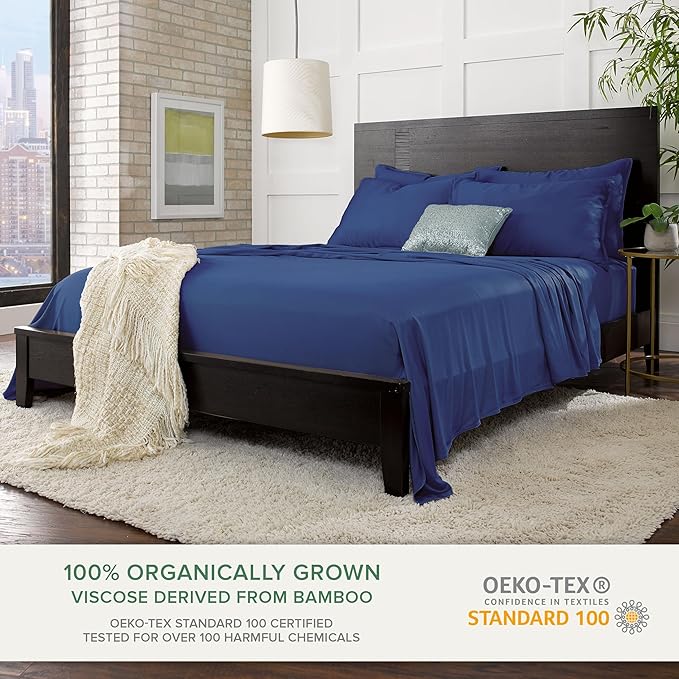 Pure Bamboo California King Sheets, Genuine 100% Organic Viscose Derived from - Image 2