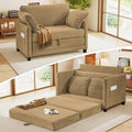 51" Loveseat Sleeper Sofa Bed, Corduroy Convertible Floor Sofa Bed by kakuboohi