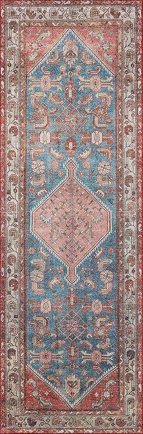 Loloi Layla Collection LAY-10 Marine/Clay 9'-0" x 12'-0" .13" Thick Area Rug - Image 5