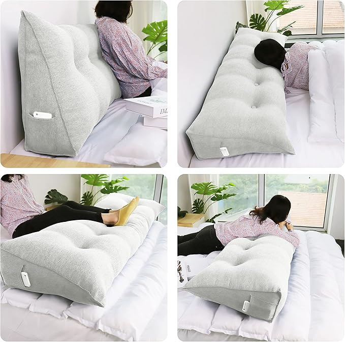 homecozy Wedge Headboard Pillow Dorm Room Reading Pillow Back Support - Image 3
