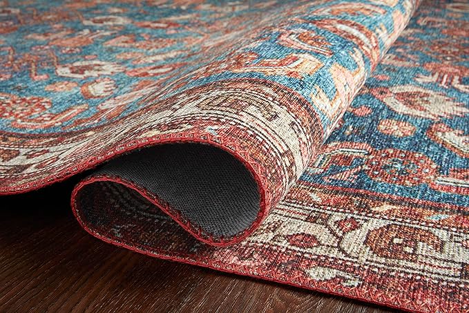 Loloi Layla Collection LAY-10 Marine/Clay 2'-6" x 7'-6" .13" Thick Runner Rug - Image 6