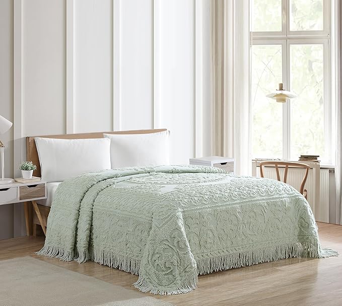 Beatrice Home Fashions Medallion Chenille Bedspread - Image 2