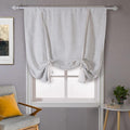 DriftAway Double Layer Linen Blackout Tie Up Curtains Thermal Insulated Fully by DriftAway