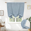 DriftAway Double Layer Linen Blackout Tie Up Curtains Thermal Insulated Fully by DriftAway