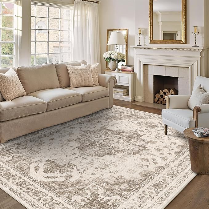 5x7 Vintage Washable Area Rugs Boho Medallion Large Distressed Retro Accent by HOME