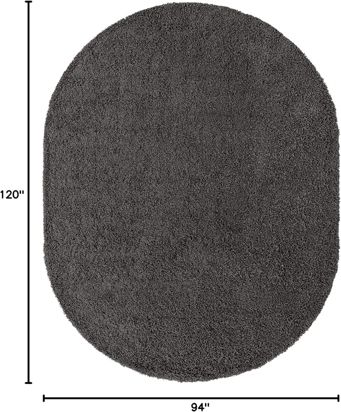 Unique Loom Solid Shag Collection Area Rug - Image 2