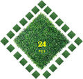 Ogrmar 24 PCS 10"x10" Artificial Boxwood Panels Topiary Hedge Plant, Privacy by Ogrmar
