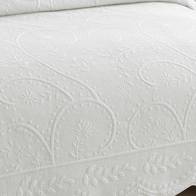 MarCielo 3-Piece 100% Cotton Oversized Bedspread Lightweight Quilt Coverlet - Image 3
