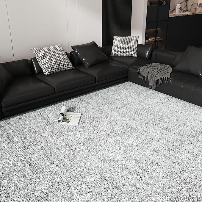 8 x 10 Area Rugs for Living Room, Machine Washable Modern Soft Rugs Gray Carpet - Image 8