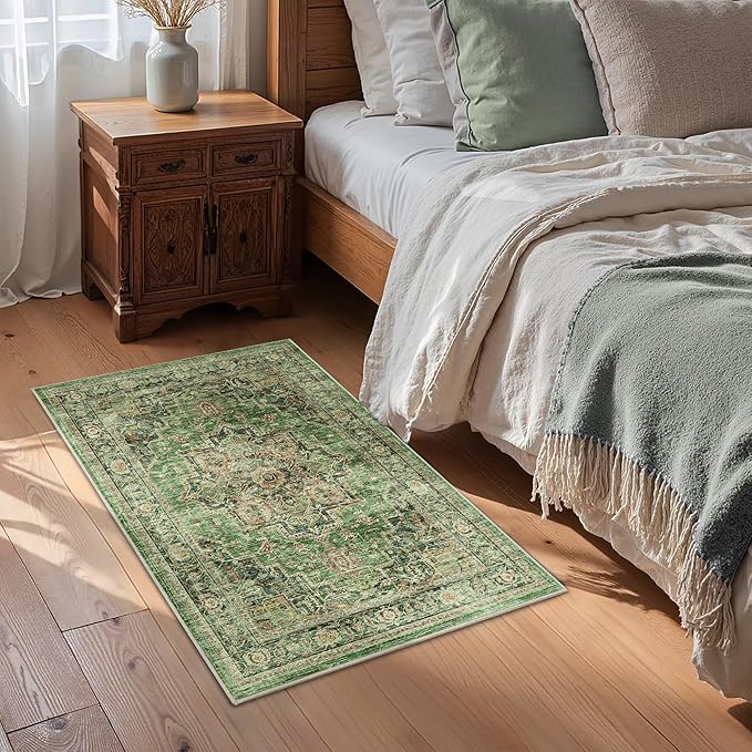 Area Rug 2x3 Entryway Rug Soft Washable Doormat Non Slip Low Pile Lightweight - Image 2