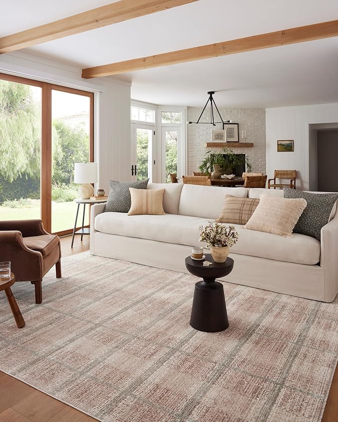 Loloi Angela Rose Ember Collection EMB-06 Clay/Mist 2'-3" x 3'-10" Accent Rug by Loloi