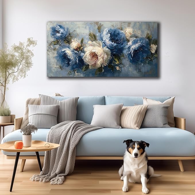 JuhaiArt Flower Wall Art for Living Room Bedroom Home Office White Wall Decor - Image 7