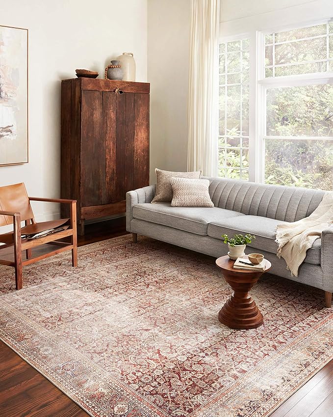 Loloi Layla Collection LAY-11 Cinnamon/Sage 3'-6" x 5'-6" .13" Thick Accent Rug - Image 8