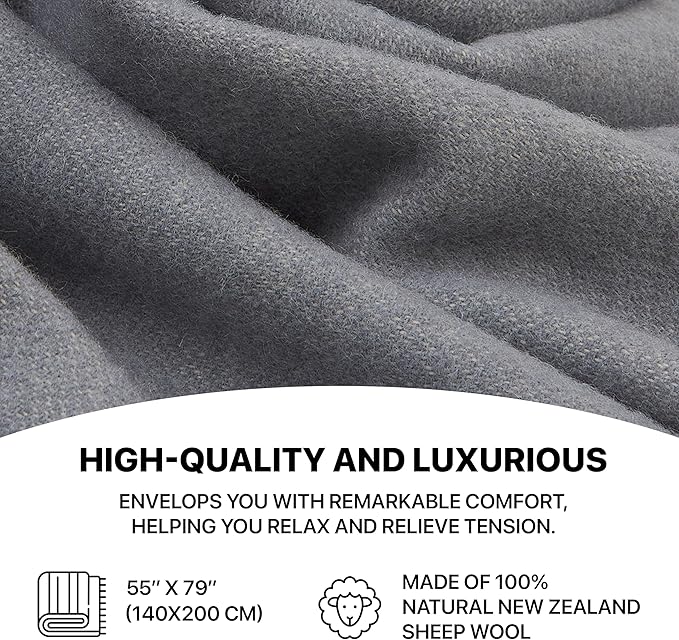 | Wool Blanket/Throw | 100% New Zealand Wool | Perfect - Image 4