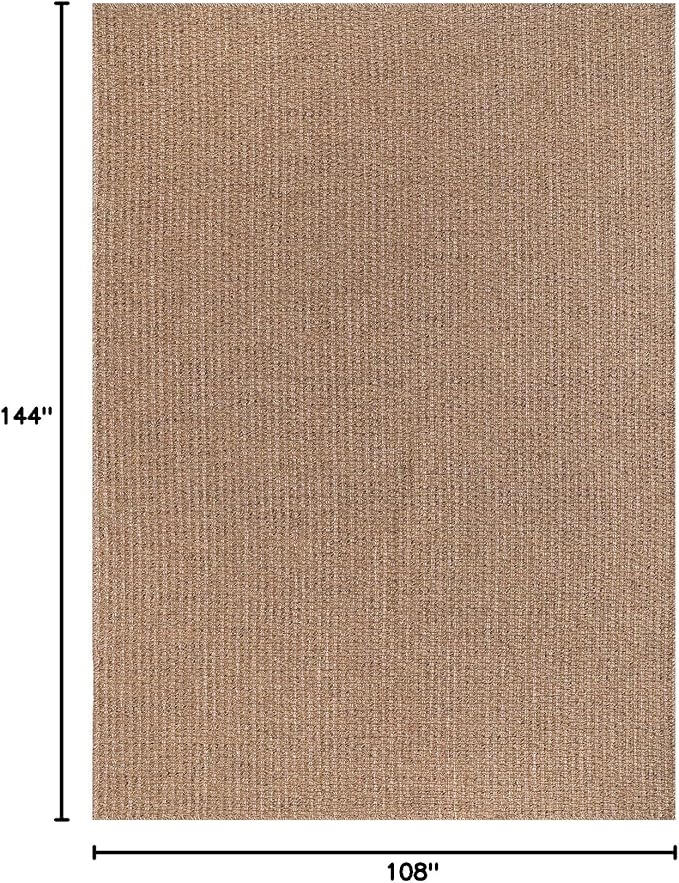 Easy Jute Rug 9x12 Indoor Outdoor Natural Rugs Solid Fiber Rug Woven Area Rug - Image 2